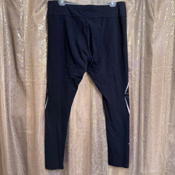 KILLSTAR Umbra Black White Printed Cat Night Sky Stretchy Goth Leggings XXL - Picture 2 of 11